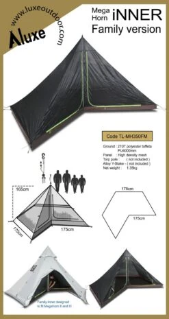 Luxe Outdoor Megahorn Full Inner -Promos Camping Boutique tente interieure megahorn full inner luxe outdoor 04